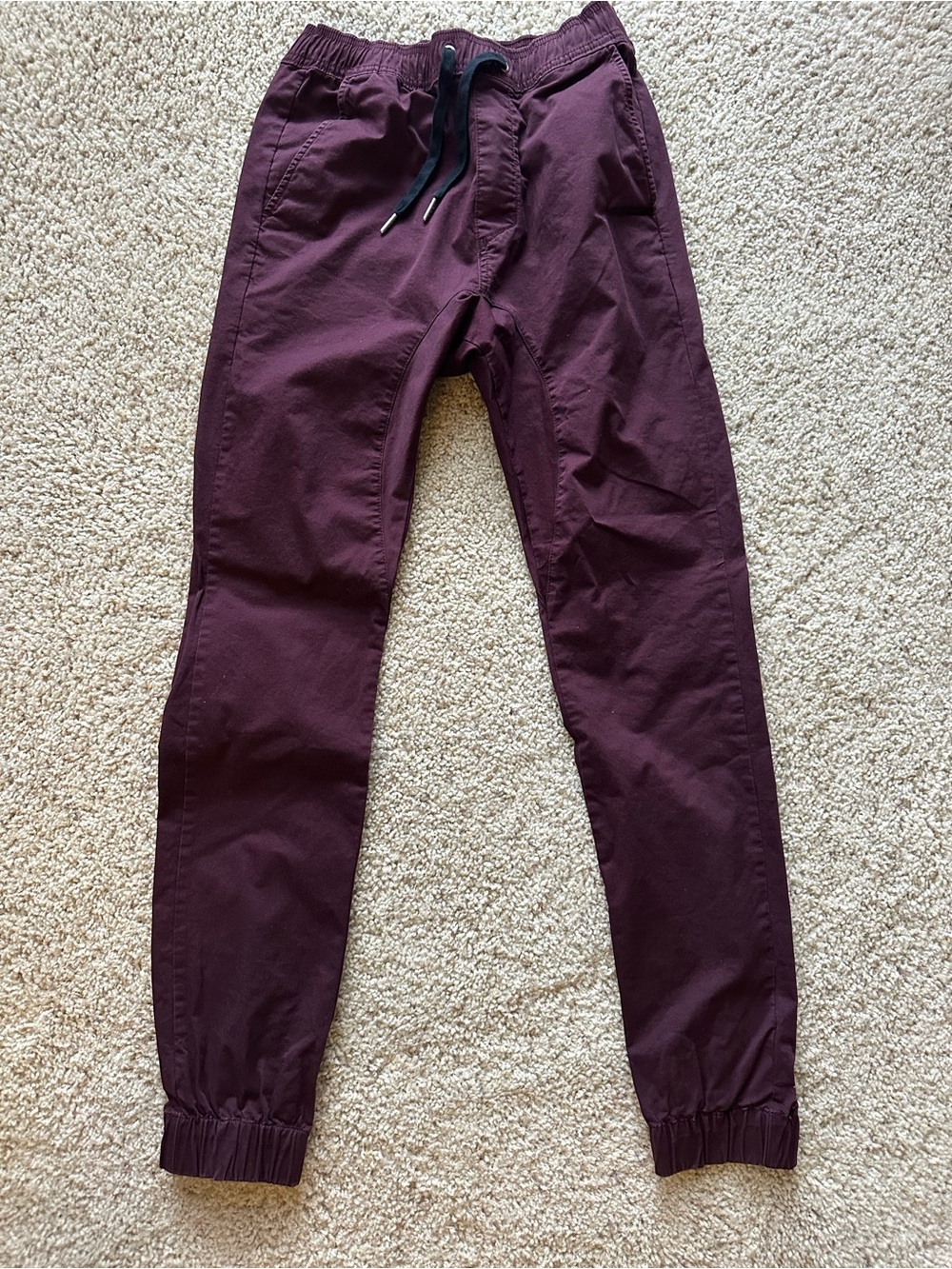 Zanerobe Burgundy Drawstring Joggers